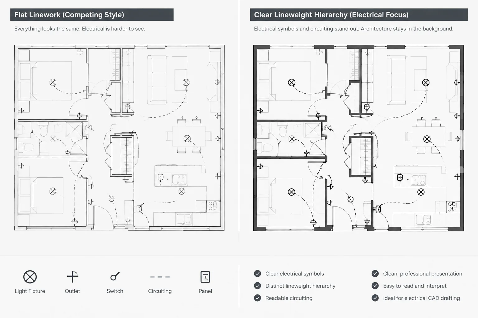 Electrical CAD Lineweight Hierarchy: Making Plans and Diagrams Easier to Read