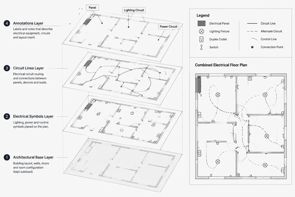 Electrical CAD Lineweight Hierarchy: Making Plans and Diagrams Easier to Read electrical CAD illustration
