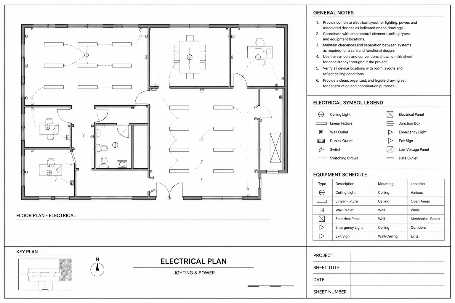 Electrical CAD Sheet Layout: Organizing Plans, Legends, Notes, and Schedules