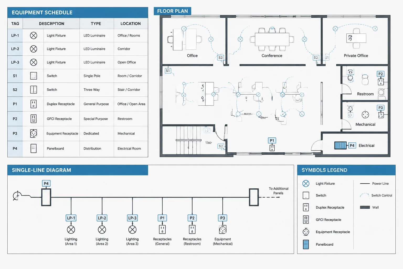 Electrical Equipment Schedules in CAD: Coordinating Plans, Diagrams, and Specifications