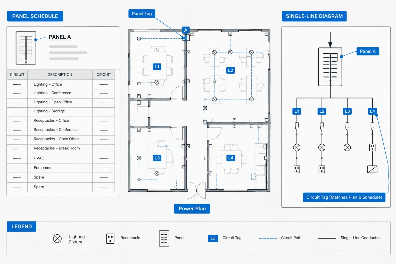 Electrical Panel Schedule Coordination in CAD: From Circuit Tags to Issue Review