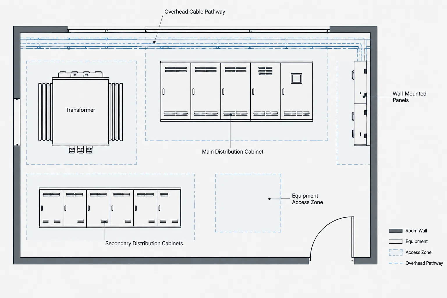 Electrical Room Layouts in CAD: Coordinating Equipment, Access, and Routing