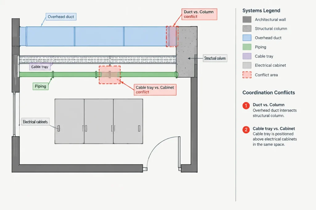 Electrical Room Layouts in CAD: Coordinating Equipment, Access, and Routing electrical CAD illustration