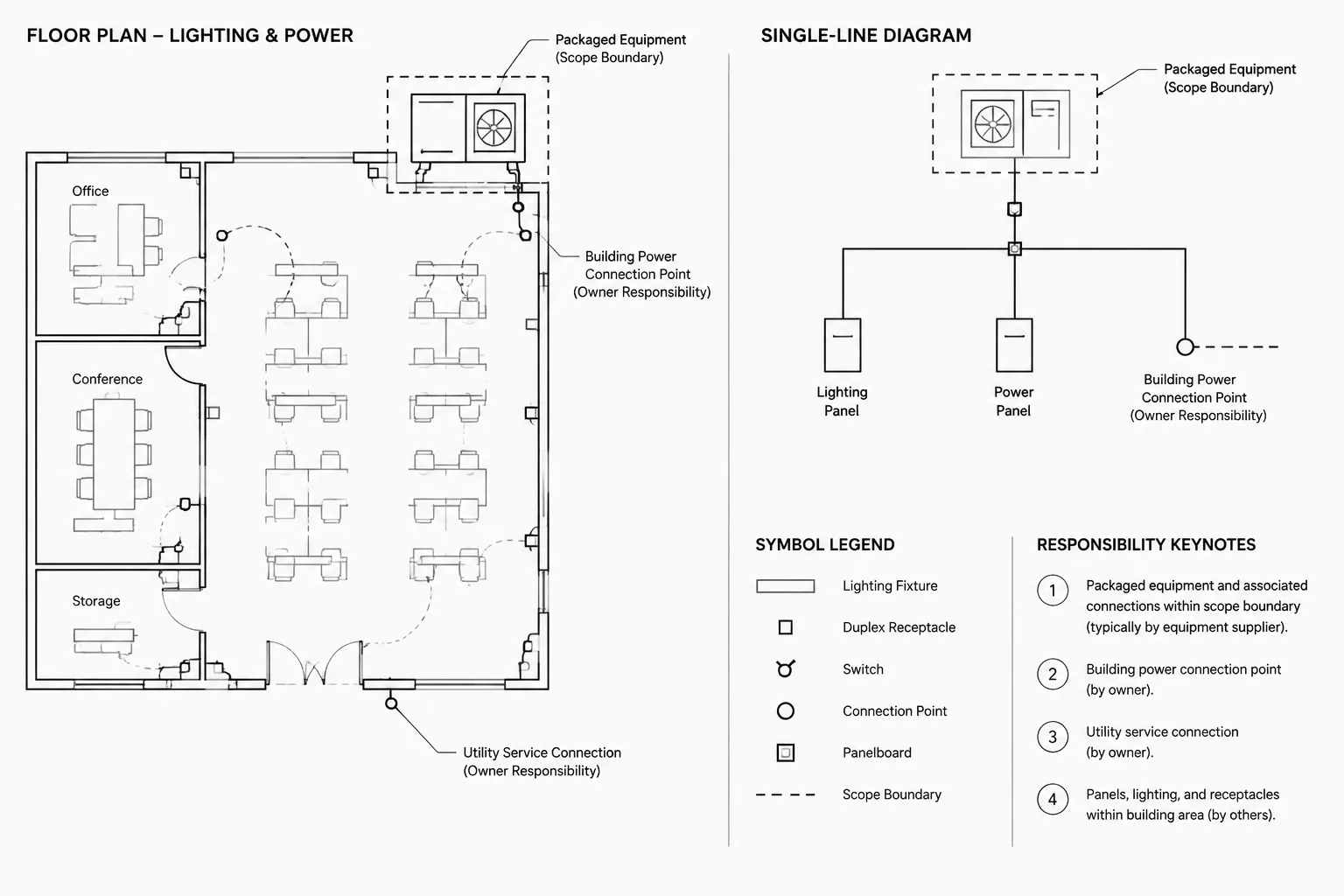 Electrical Scope Boundaries in CAD: Documenting By-Others, Vendor, and Contractor Responsibilities