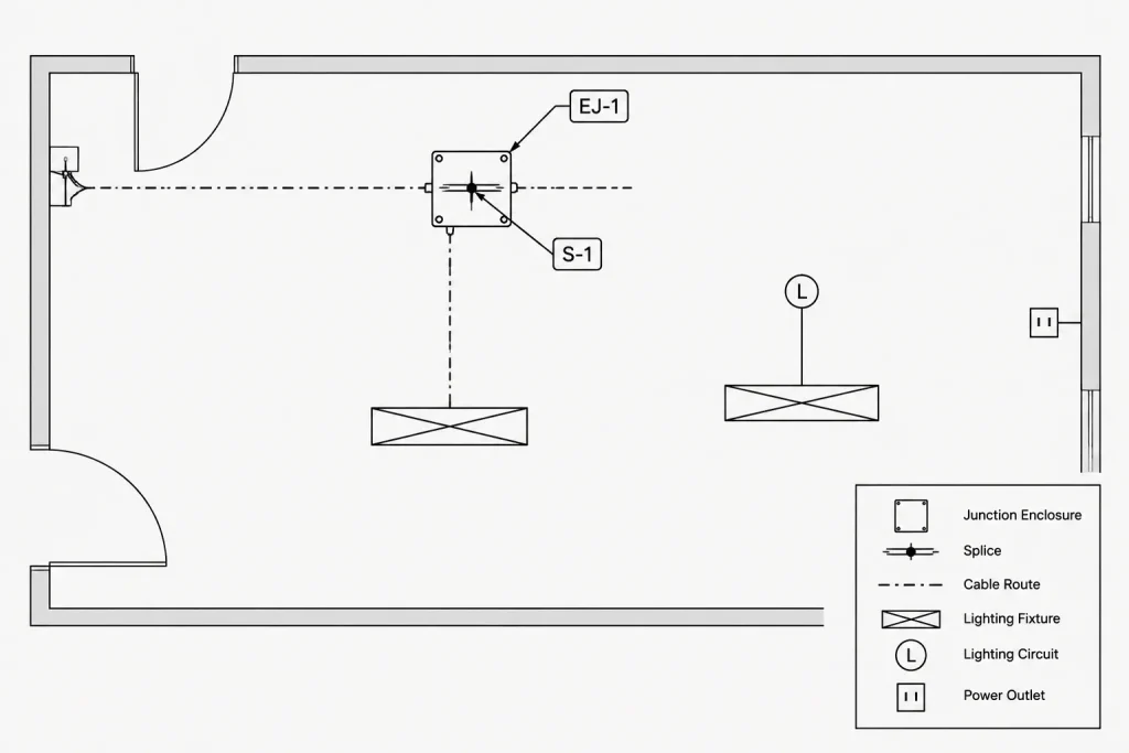 Electrical Splice Documentation in CAD: Plans, Diagrams, and Splice Schedules electrical CAD illustration