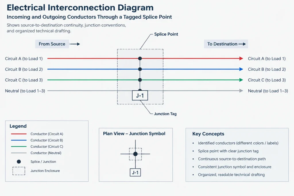 Electrical Splice Documentation in CAD: Plans, Diagrams, and Splice Schedules electrical CAD illustration