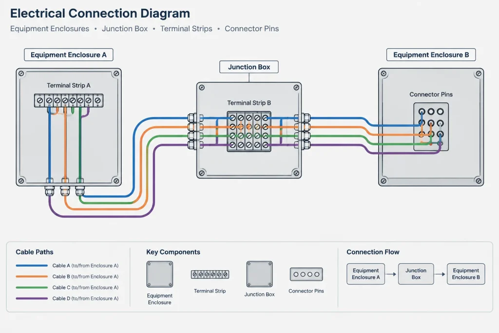 Electrical Wiring Diagrams vs. Schematics vs. Connection Diagrams: Choosing the Right Drawing electrical CAD illustration