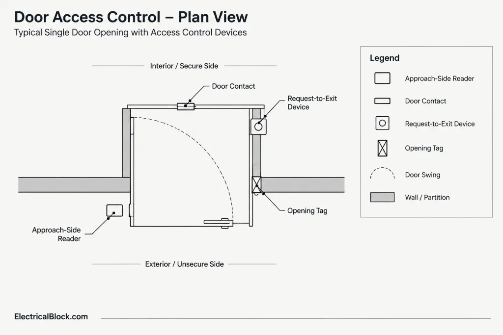 Electrified Door Hardware Drawings in CAD: Coordinating Power, Controls, and Door References electrical CAD illustration