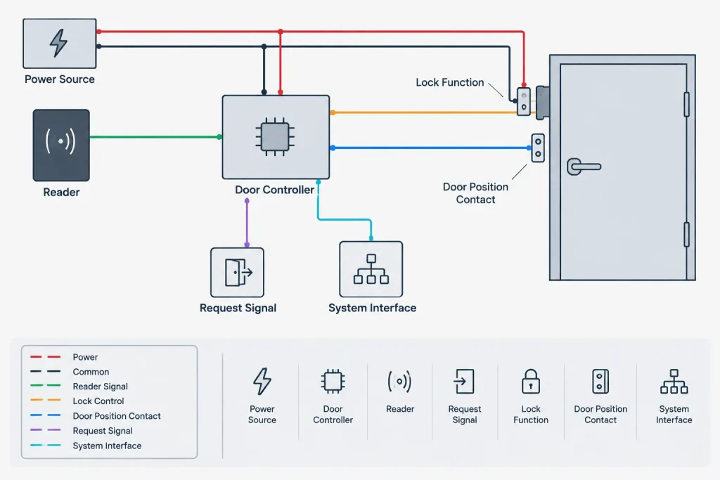 Electrified Door Hardware Drawings in CAD: Coordinating Power, Controls, and Door References electrical CAD illustration