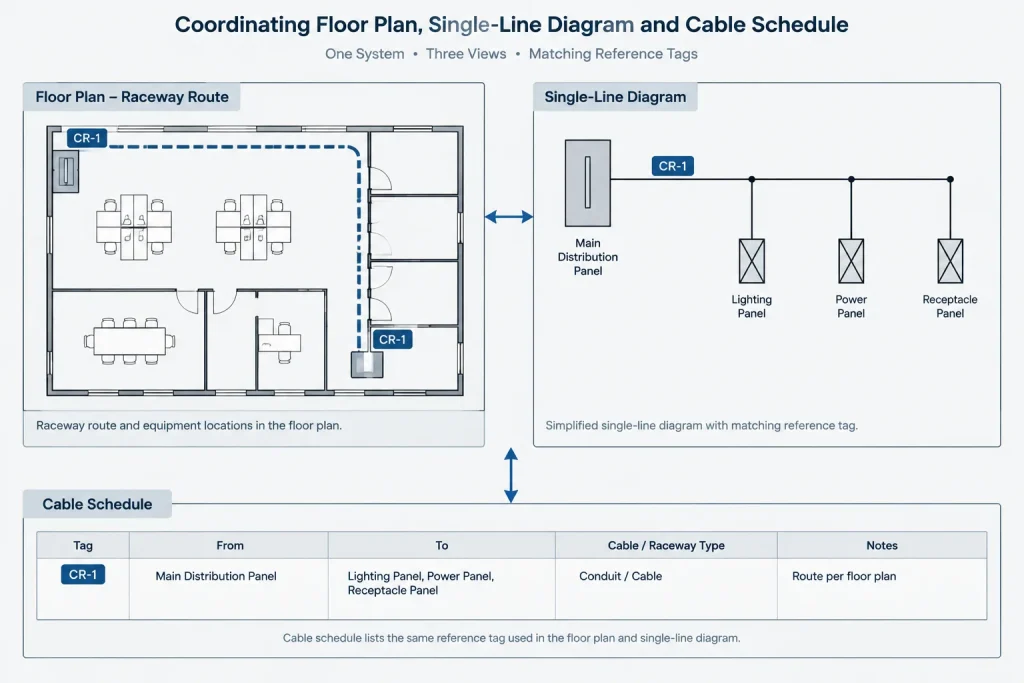 How to Build an Electrical Conduit Schedule in CAD electrical CAD illustration
