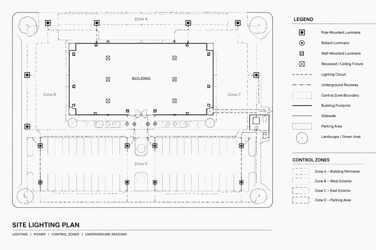 How to Draft Site Lighting Plans in CAD: Poles, Circuits, Controls, and Coordination