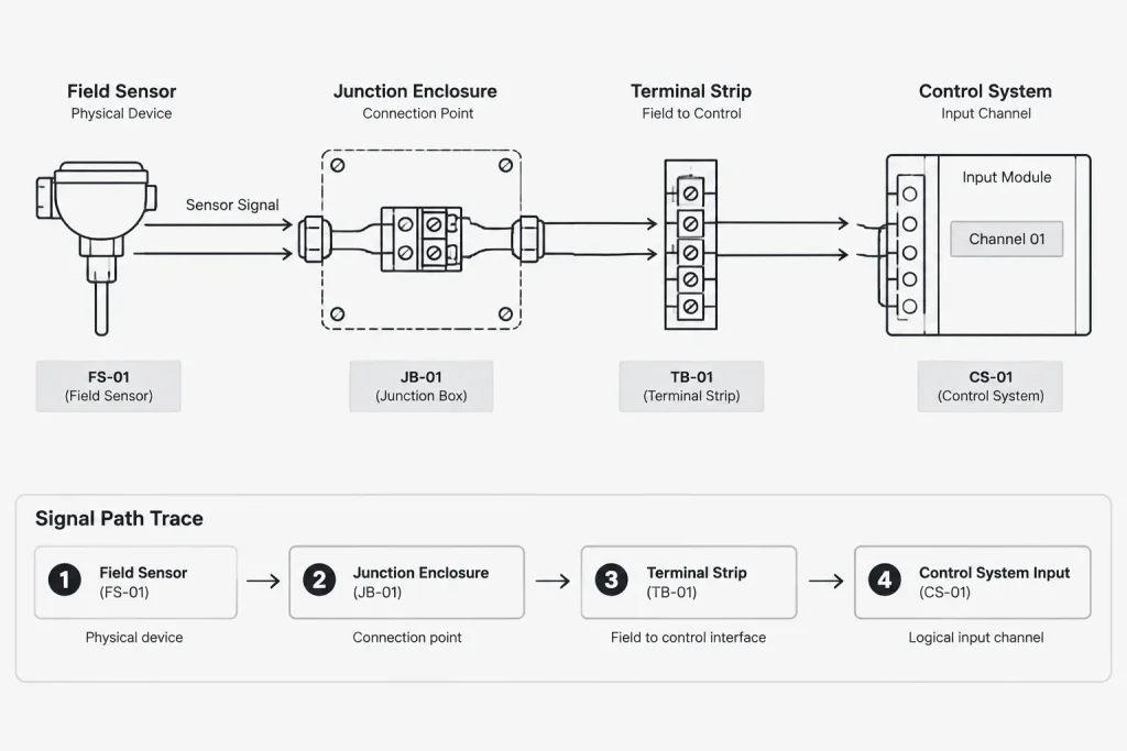I/O Wiring Diagrams in CAD: Channels, Field Devices, and Cross-References electrical CAD illustration