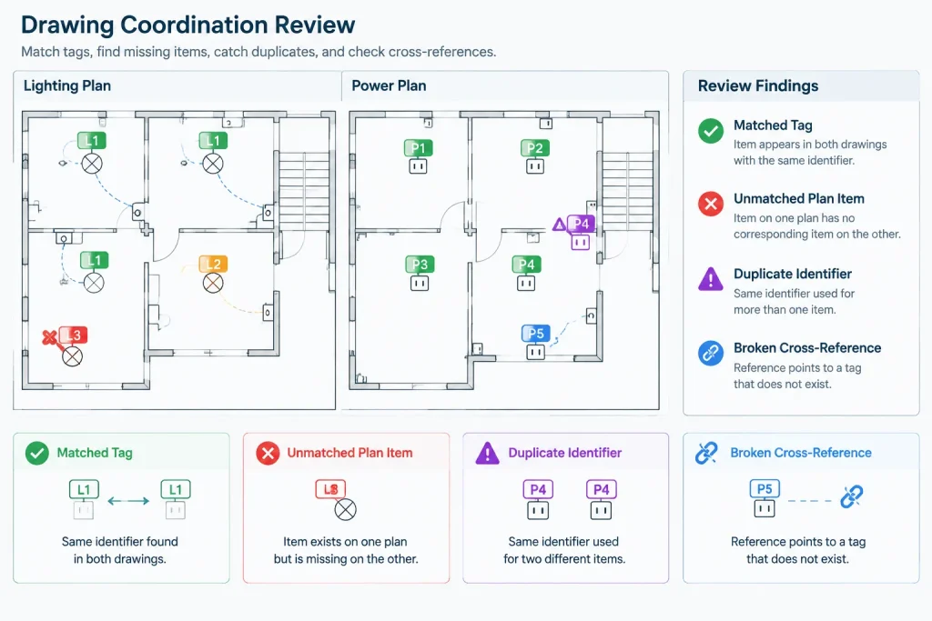 Plan-to-One-Line Reconciliation in Electrical CAD: A Cross-Check Workflow electrical CAD illustration