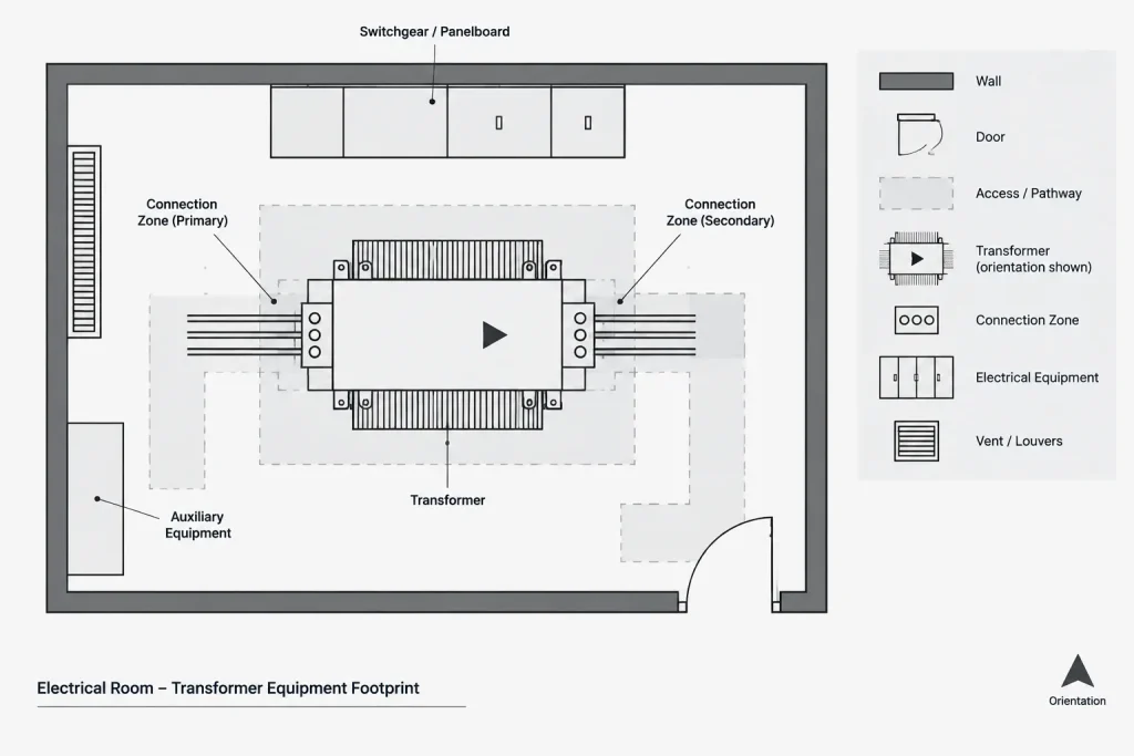 Transformer Drawings in CAD: Coordinating Plans, One-Lines, Schedules, and Details electrical CAD illustration